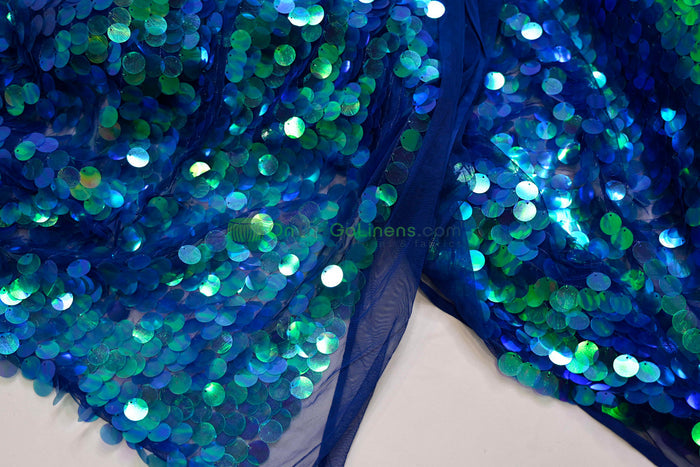 52in x 96in - 8ft Tall / Iridescent Royal