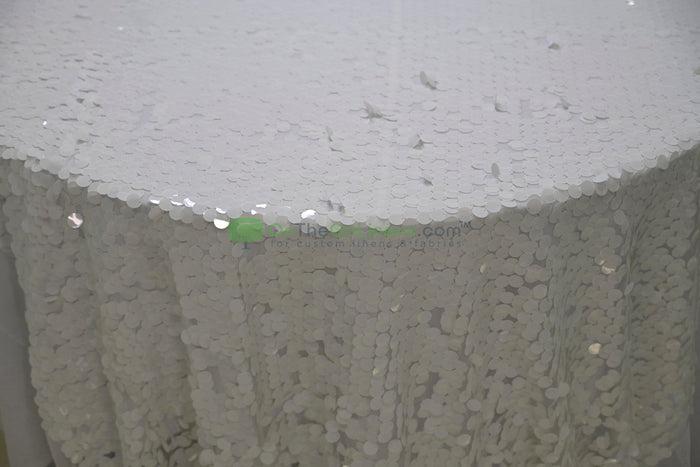 Payette Sequins Table Linens | Paillette Fish Scale Sequins Tablecloths | Multiple Colors |