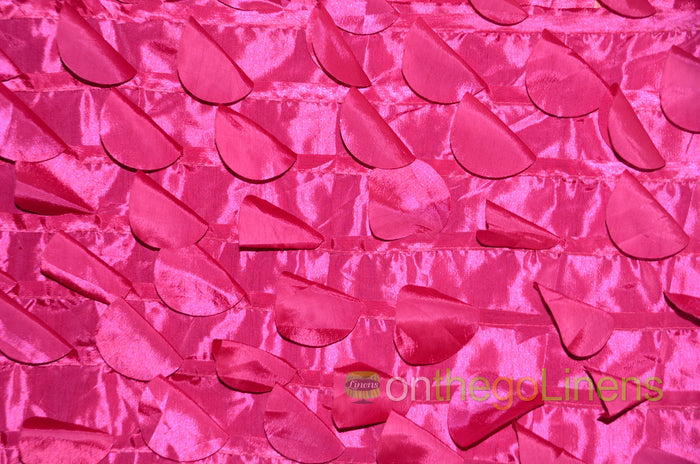 Petal Taffeta Event Drapery Panels | Round Hanging Petal Taffeta Curtains | Petal Circle Drapery |