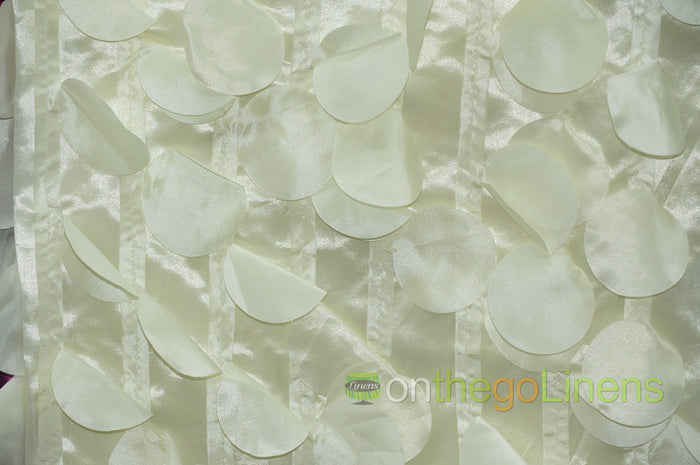 Petal Taffeta Event Drapery Panels | Round Hanging Petal Taffeta Curtains | Petal Circle Drapery |