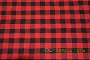 58in x 96in - 8ft Tall / Red Black