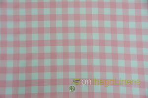 Tablecloth 90 Round / White Pink