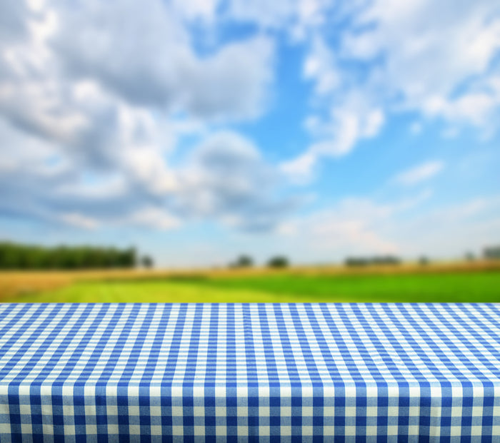 Picnic Checkered Tablecloths | Gingham Table Linens  | 100% Polyester | 1x1 Square |