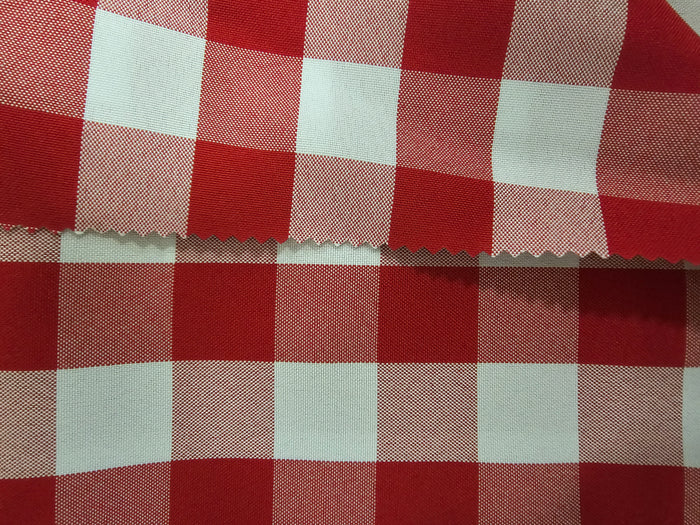 Picnic Checkered Tablecloths | Gingham Table Linens  | 100% Polyester | 1x1 Square |