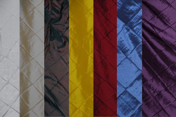 Pintuck 4x4 Table Linens | Diamond Taffeta Tablecloths |Multiple Colors |