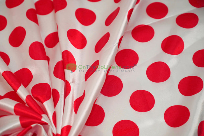 58in x 96in - 8ft Tall / White Back Red Dot