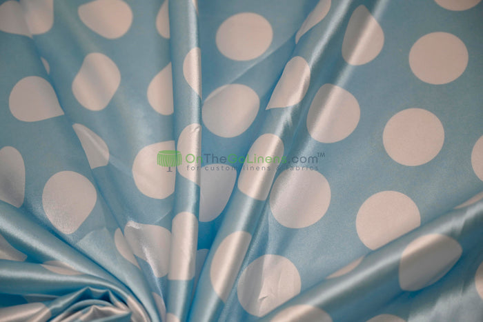 Polka Dot Charmeuse Satin Event Drapery Panels | Polka dot Satin Curtains | Multiple Color s|