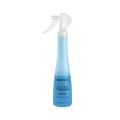 Blue spray bottle with Pravana branding on a white background