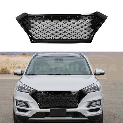 (Pre-order) For Hyundai Tucson 2019-2021 Mesh Sport Style Front Grill Grille Assembly (Gloss Black)