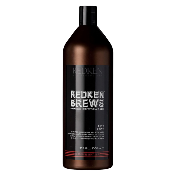 Redken Brews 3-In-1 Shampoo Conditioner and Body Wash 33.8 oz