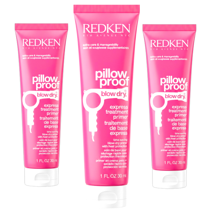 Redkin Pillow Proof Blow Dry Express Treatment Primer Cream 1 oz 3 pack