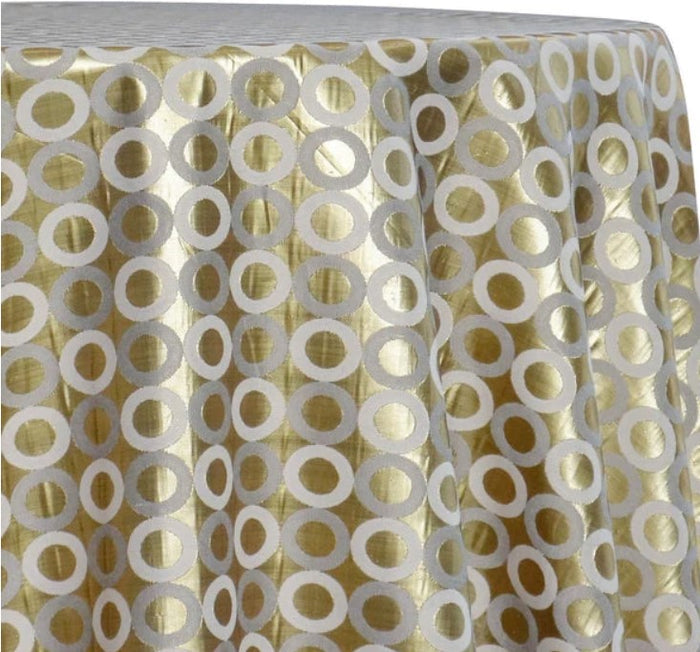 Reversible Contempo Brocade Table Linens, Table Overlays, Table Drapes and Banquets |