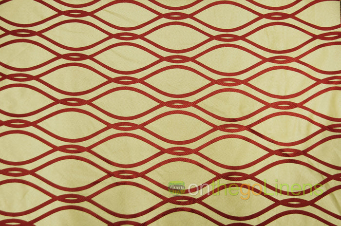 Reversible Elliptical Brocade Event Drapery | Geometric Jacquard Event Drapery Panel | Multiple Colors |