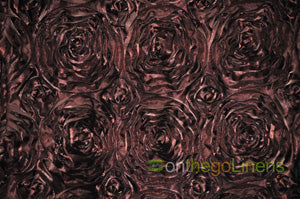 Rosette Satin Event Drapery Panels  | 3d Rosette Satin Curtains | Multiple Colors |