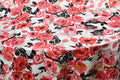 Rosewood Satin Print Event Drapery Panels | Floral Satin Print Curtains | 100% Polyester |