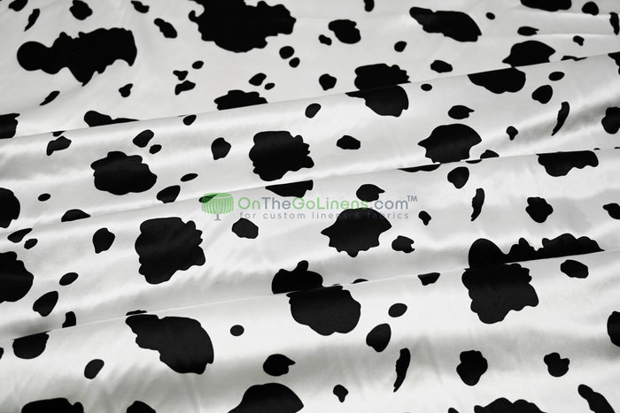 Silky Soft Charmeuse Cow Tablecloths, Table Overlays, Table Drapes & Banquets |