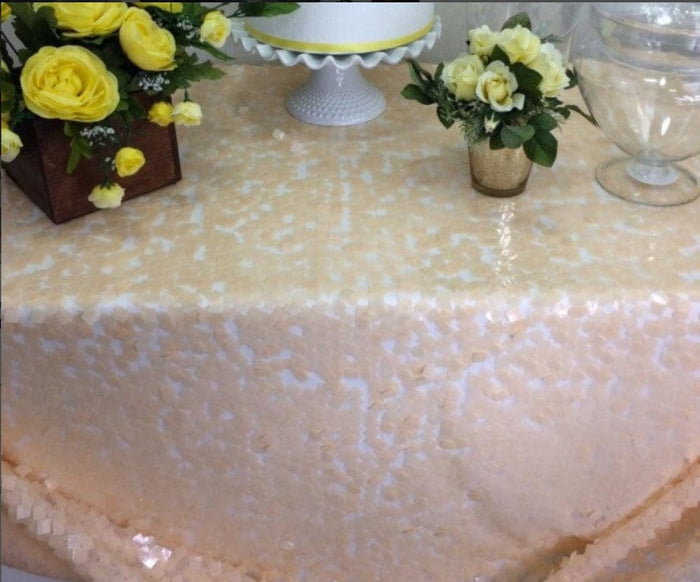 Square Dazzle Sequins Table Linens, Table Overlay, Table Drape & Banquets | Square Payette Sequins Tablecloth |
