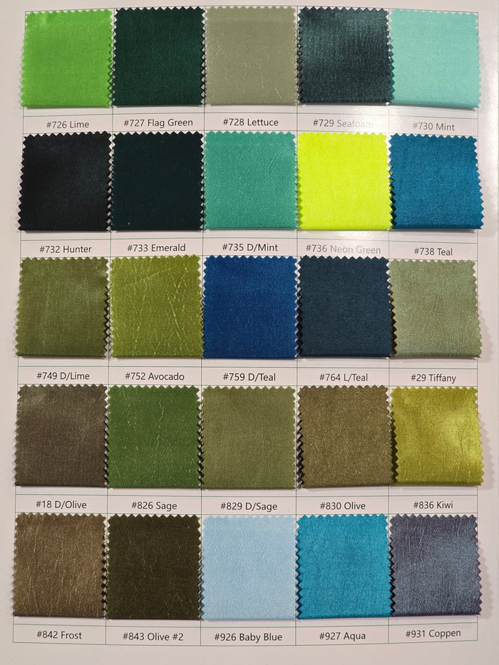 Taffeta Table Runners | Non Stretch Taffeta Table Runner | 75 Colors Available |