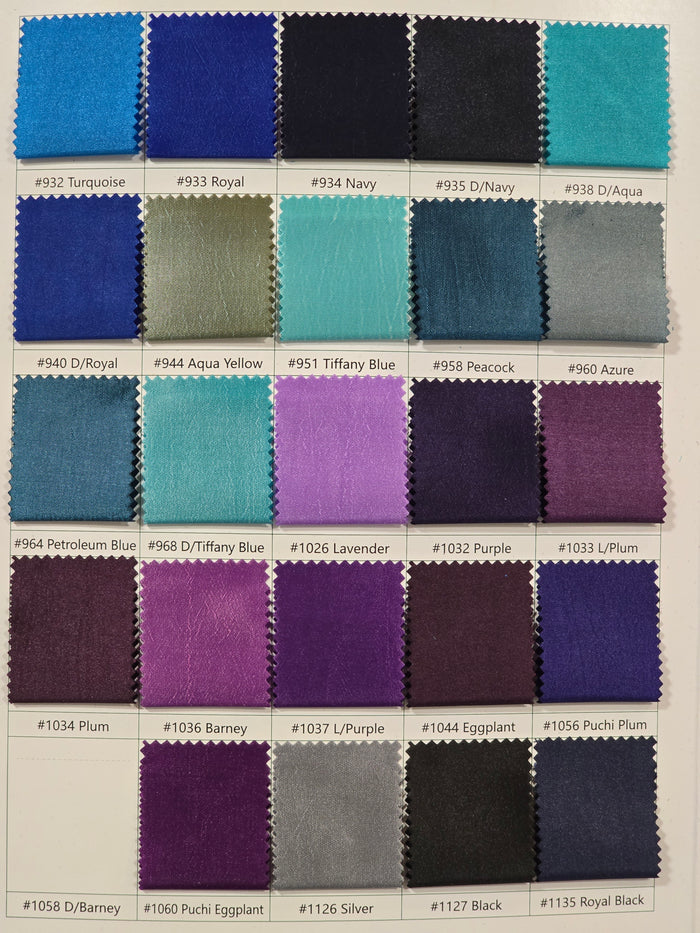 Taffeta Table Runners | Non Stretch Taffeta Table Runner | 75 Colors Available |