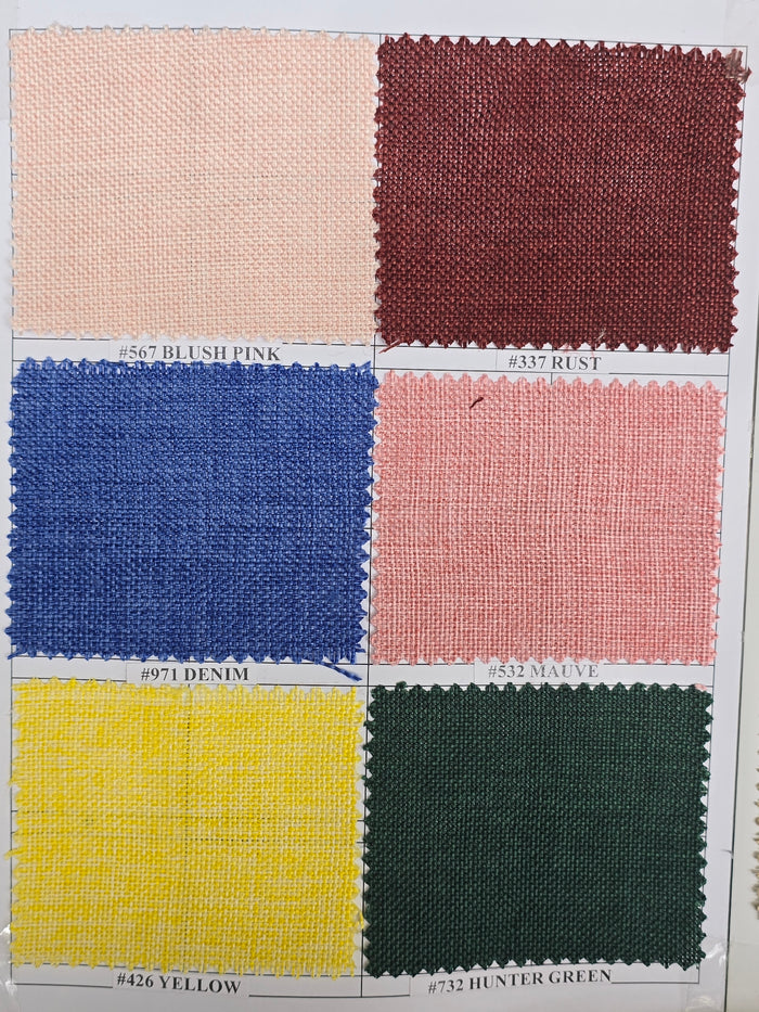Vintage Linen Event Drapery Panels | Imitation Burlap Curtains | Washable 100% Polyester Burlap |